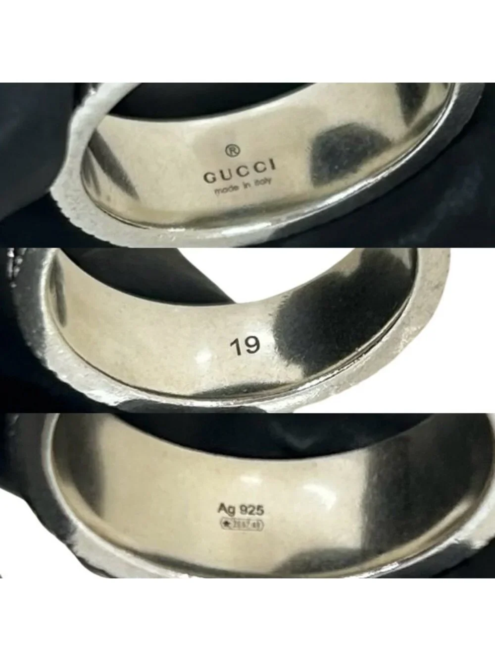 Gucci Double Ring 925 Sterling Silver Accessory